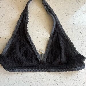 Free People: 🖤 Black Lace Halter Bralette